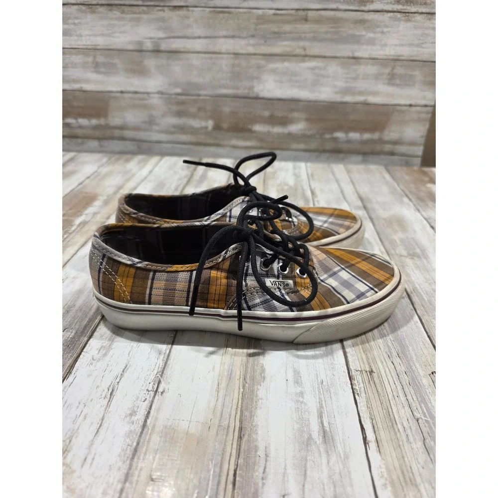 Vans Authentic Plaid Low Top Sneakers Men‎ 5 Women 6.5 Casual Lace Up Shoes